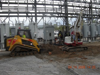 Excavate Saturated Soil Above Grounding Grid